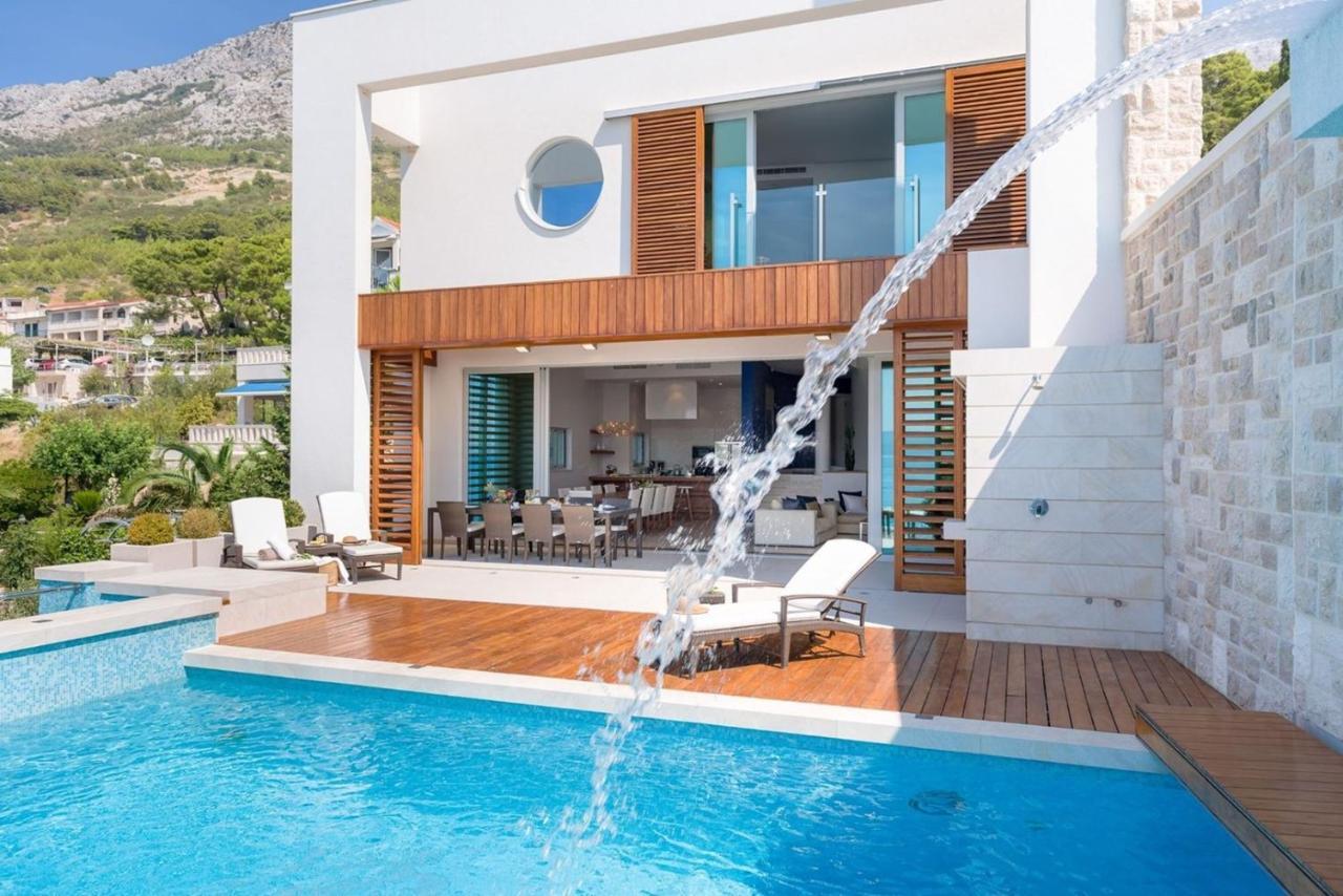 Luxury Seafront Villa Brela Pride With Private Heated Pool At The Beach In Brela - Baska Voda 外观 照片